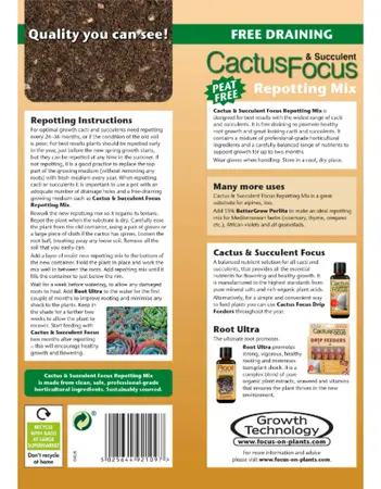 Cactus & Succulent Focus Repotting Mix Peat Free 3L - image 2