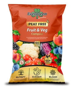 Evergreen Fruit & Veg Peat Free Compost - 50L