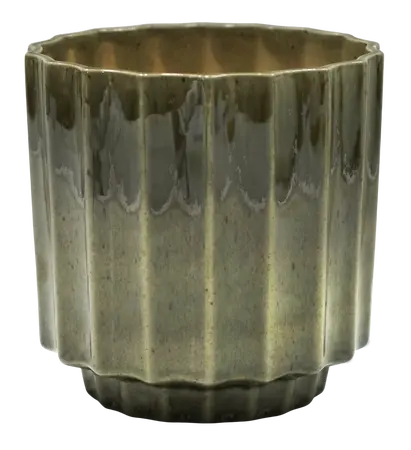 Green 'Lugano' Scalloped Ivyline Plant Pot 13cm - image 2