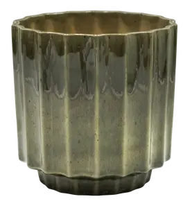 Green 'Lugano' Scalloped Ivyline Plant Pot 13cm - image 2