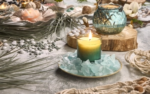 'Lagoon' Pot Toppers Frosted Glass - image 2