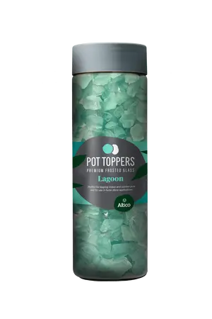 'Lagoon' Pot Toppers Frosted Glass - image 3