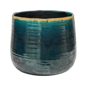 Turquoise 'Como' Ivyline Plant Pot 12cm - image 2