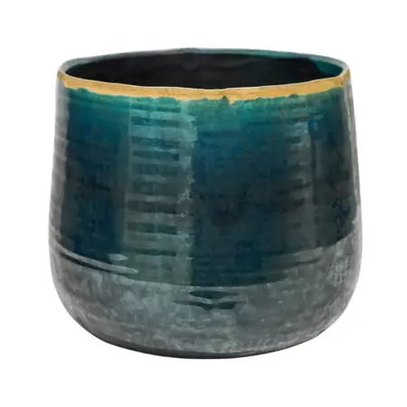 Turquoise 'Como' Ivyline Plant Pot 14cm - image 3